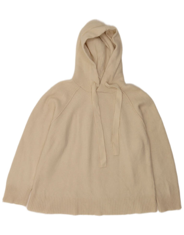 Γυναικείο πουλόβερ με κουκούλα Reiss UK 16 Large Off White Wool
