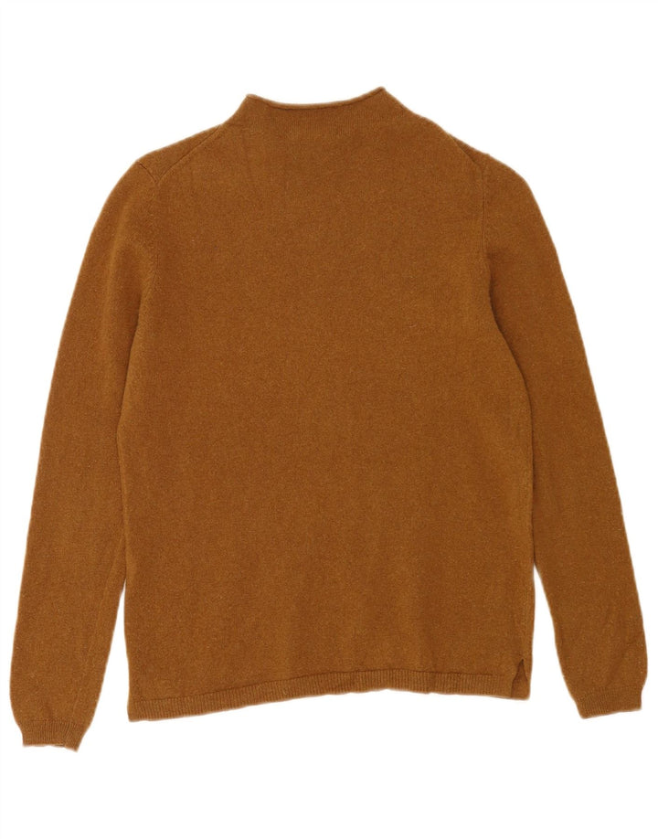 Massimo Dutti γυναικείο πουλόβερ με λαιμό χελώνα UK 10 Μικρό καφέ μαλλί