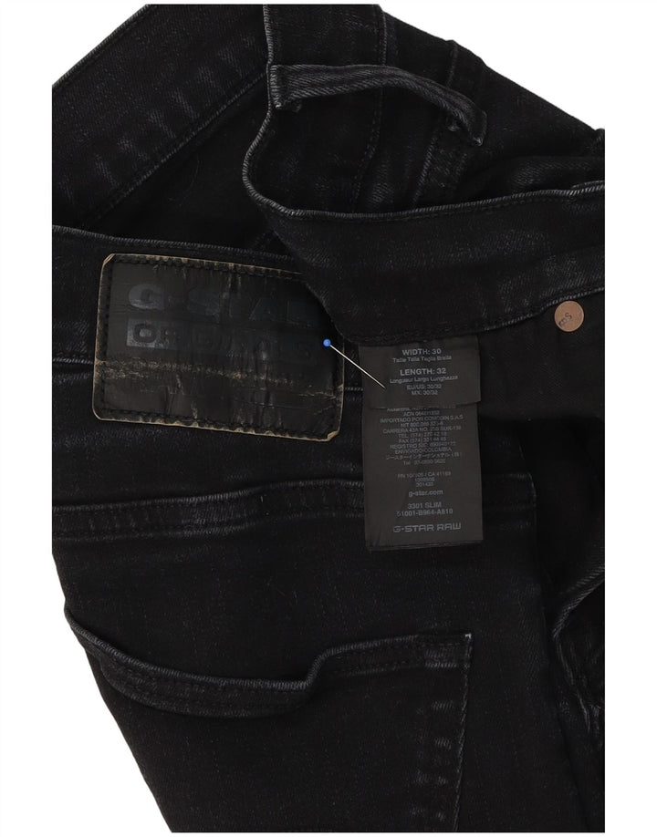 G-Star Ανδρικό 3301 Slim Jeans W30 L32 Μαύρο