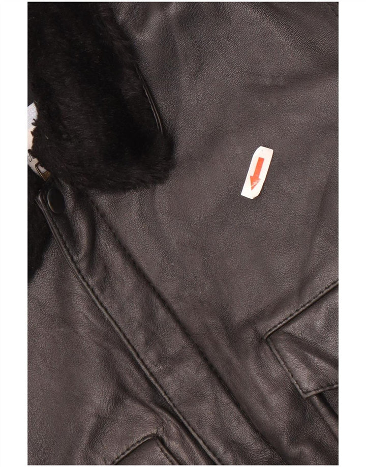 Magil Girls Leather Jacket 3-4 Years Μαύρο