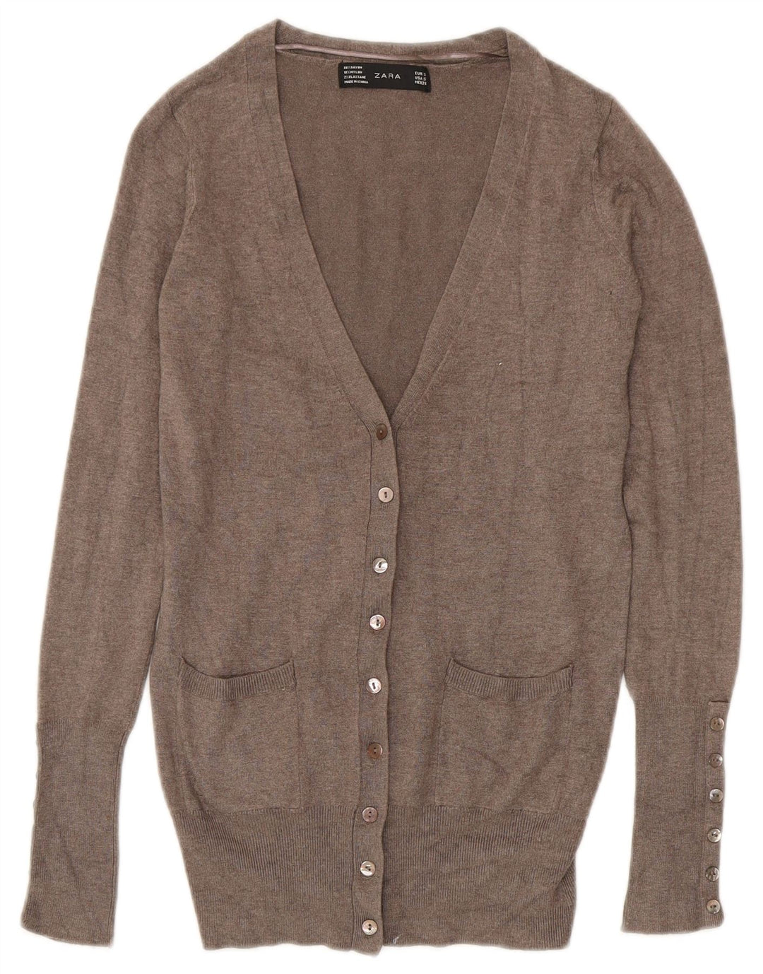 Γυναικεία ζακέτα ZARA UK 10 Small Grey Rayon
