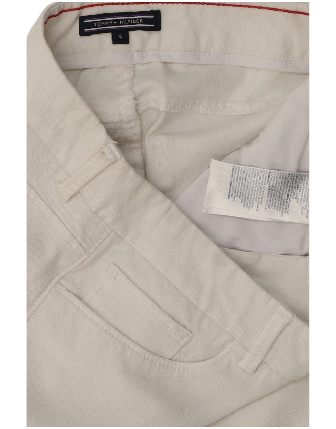 TOMMY HILFIGER Γυναικείο Skinny Jeans US 6 Medium W28 L30 Λευκό βαμβακερό