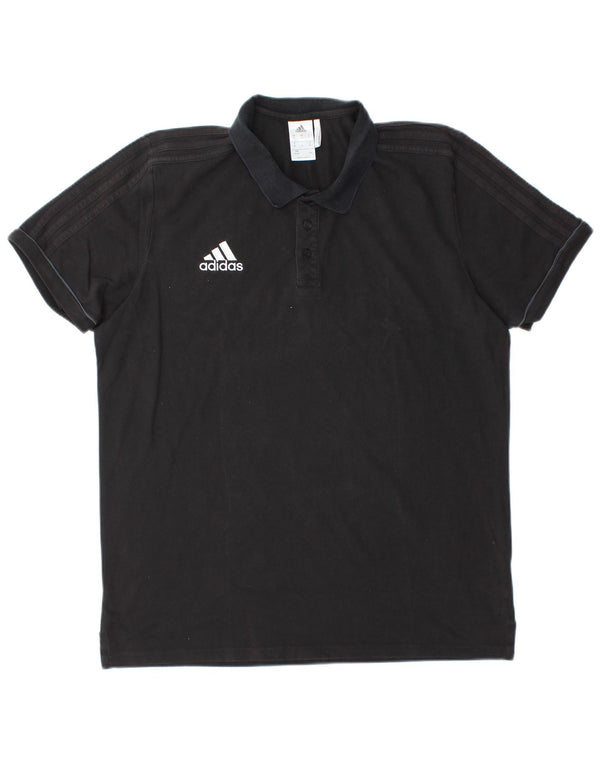 Ανδρικό πουκάμισο ADIDAS Climalite Polo XL Μαύρο βαμβακερό