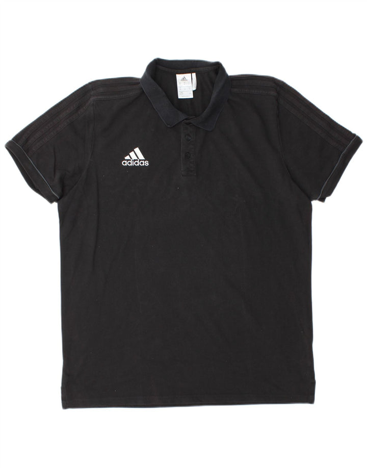 Ανδρικό πουκάμισο ADIDAS Climalite Polo XL Μαύρο βαμβακερό