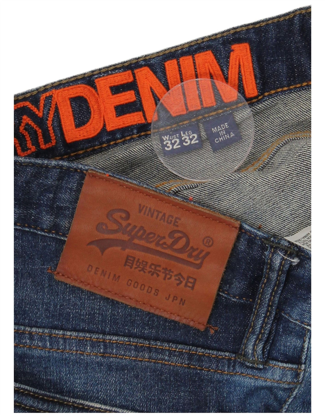 Ανδρικό τζιν SUPERDRY Distressed Slim W32 L29 Μπλε βαμβακερό