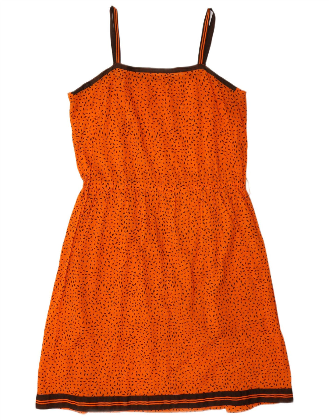 Vintage Γυναικείο Sundress UK 14 Medium Orange Spotted