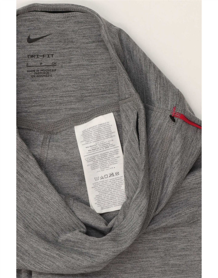 Γυναικείο κολάν Nike Dri Fit Graphic UK 10 Small Grey Polyester