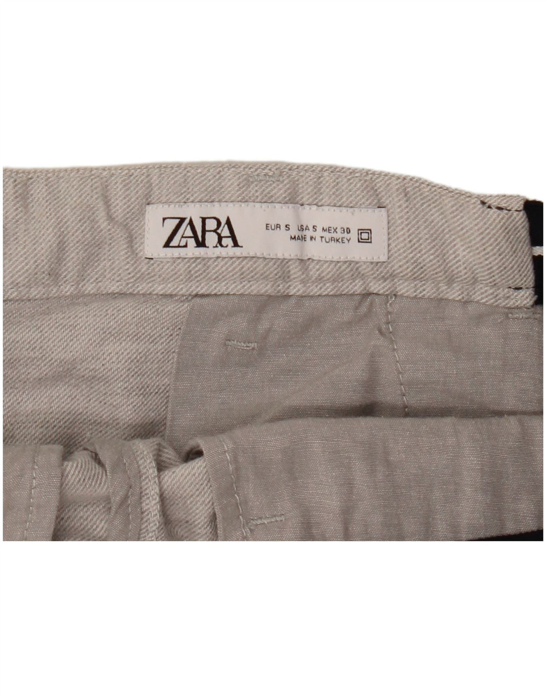 Zara Ανδρικό σορτς Chino Small W30 Γκρι