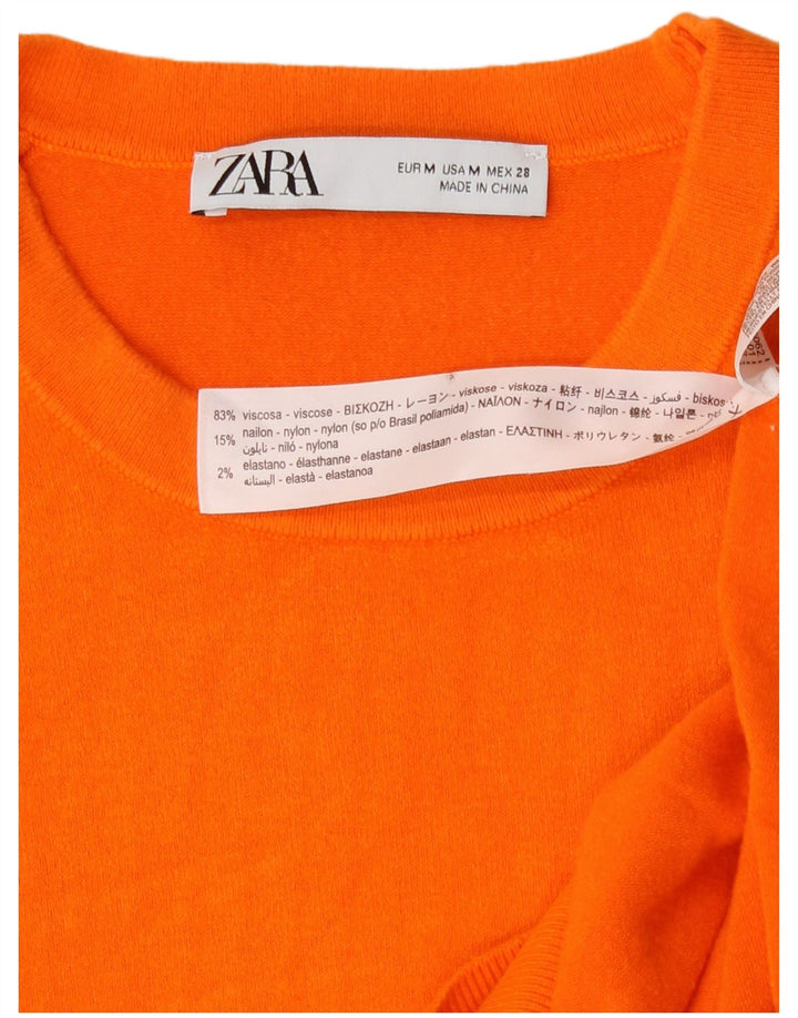 Zara Γυναικείο Γιλέκο Tank Top UK 12 Medium Orange Viscose