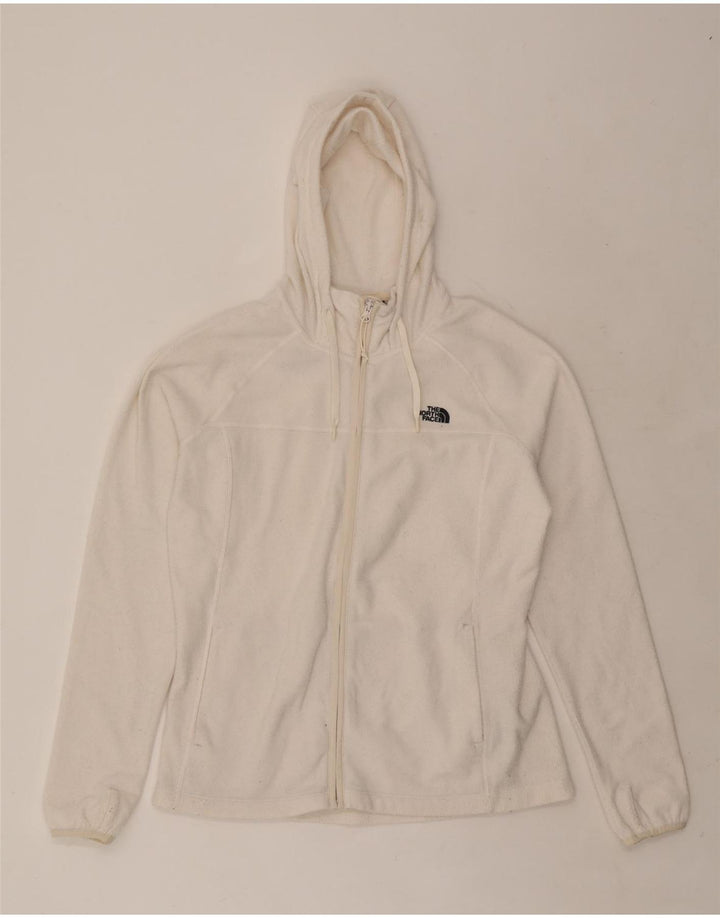 THE NORTH FACE Γυναικείο Fleece Jacket με κουκούλα UK 16 Large White Polyester