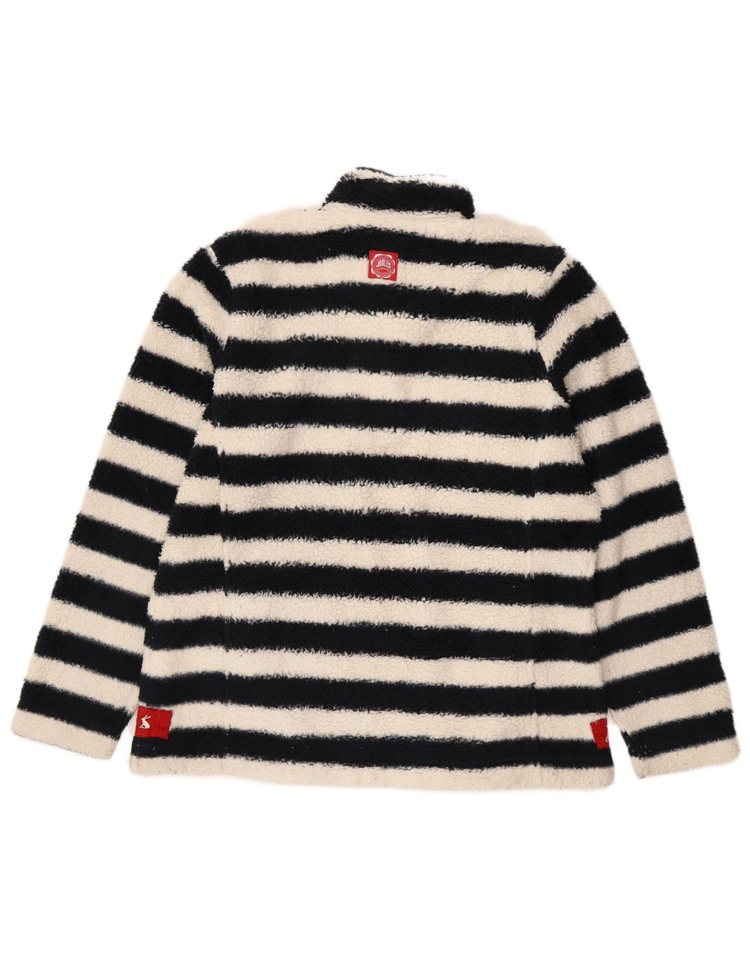 Joules γυναικείο υπερμεγέθη Fleece Jumper UK 14 Large μαύρο ριγέ πολυεστέρα
