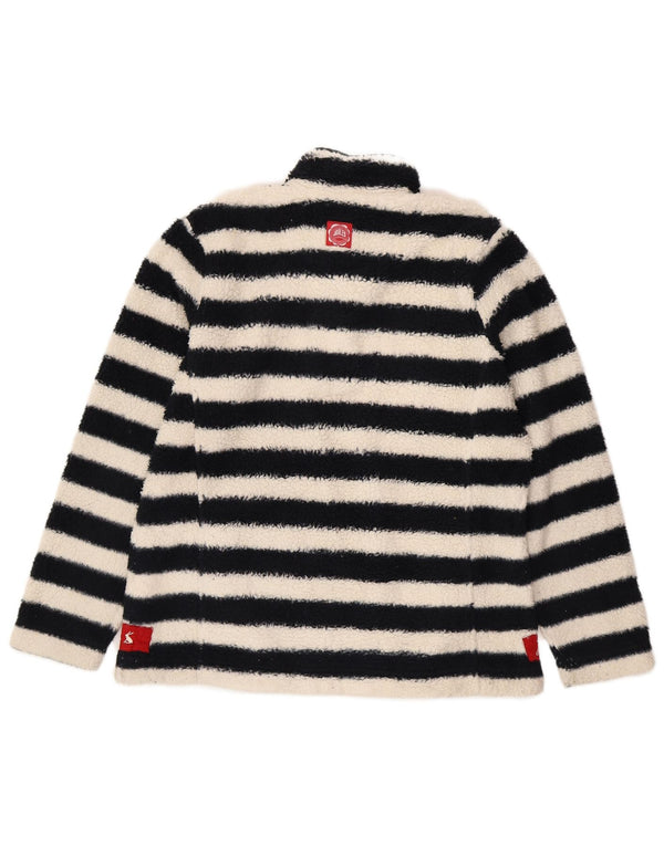 Joules γυναικείο υπερμεγέθη Fleece Jumper UK 14 Large μαύρο ριγέ πολυεστέρα