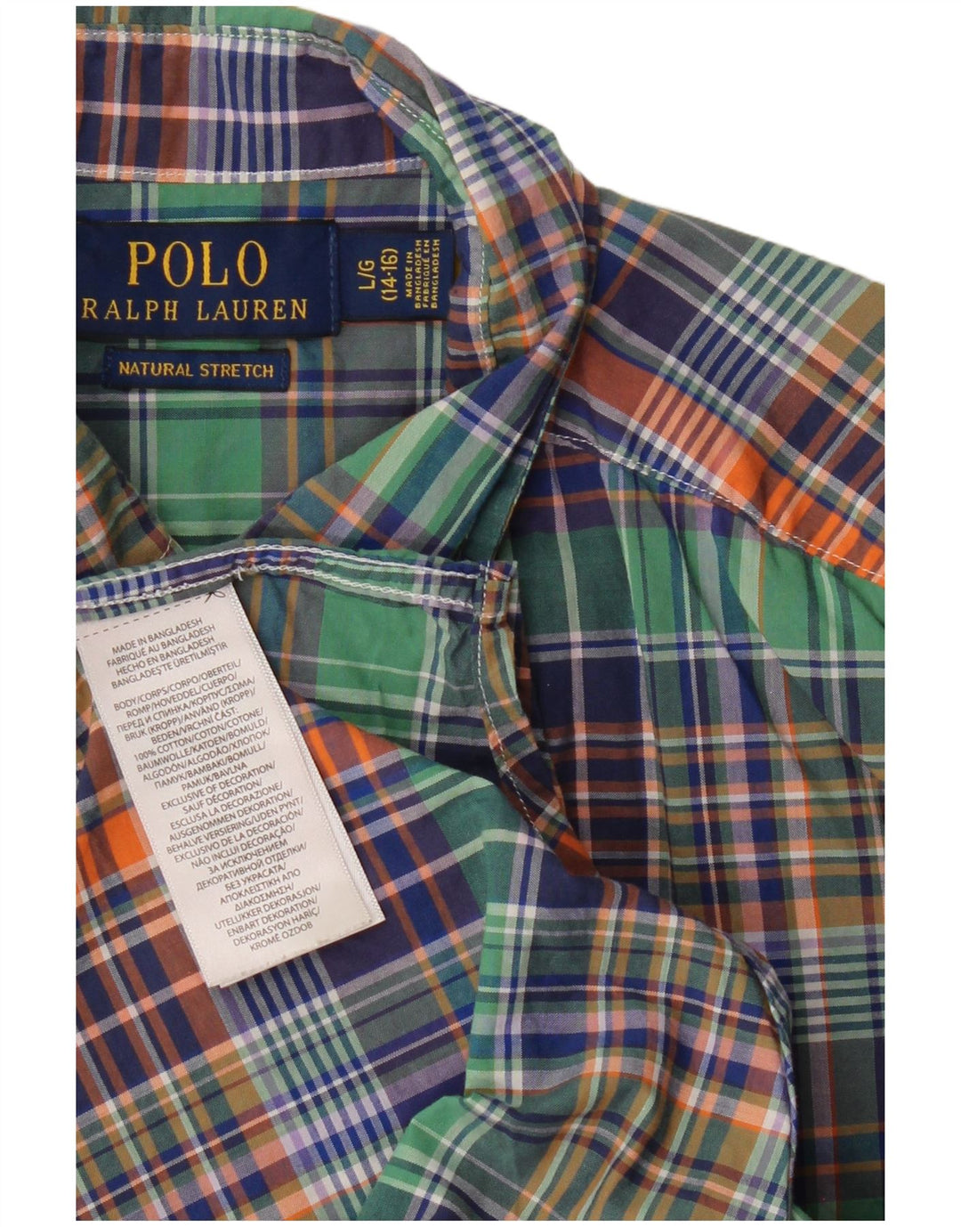 POLO RALPH LAUREN Αγόρι πουκάμισο 14-15 ετών Μεγάλο πολύχρωμο βαμβακερό