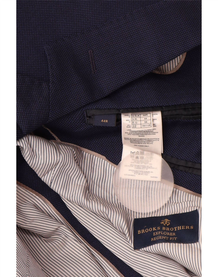 Brooks Brothers Ανδρικό μπουφάν μπλέιζερ Regent Fit UK 44 2XL Navy Blue Wool
