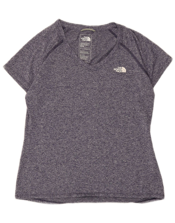 The North Face γυναικείο T-shirt Top UK 12 Medium Navy Blue Flecked Polyester