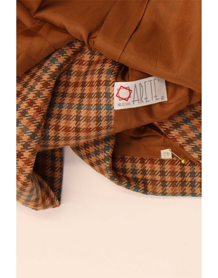 Vintage Γυναικείο Διπλό Μπουφάν Blazer IT 42 Μεσαίο Καφέ Houndstooth