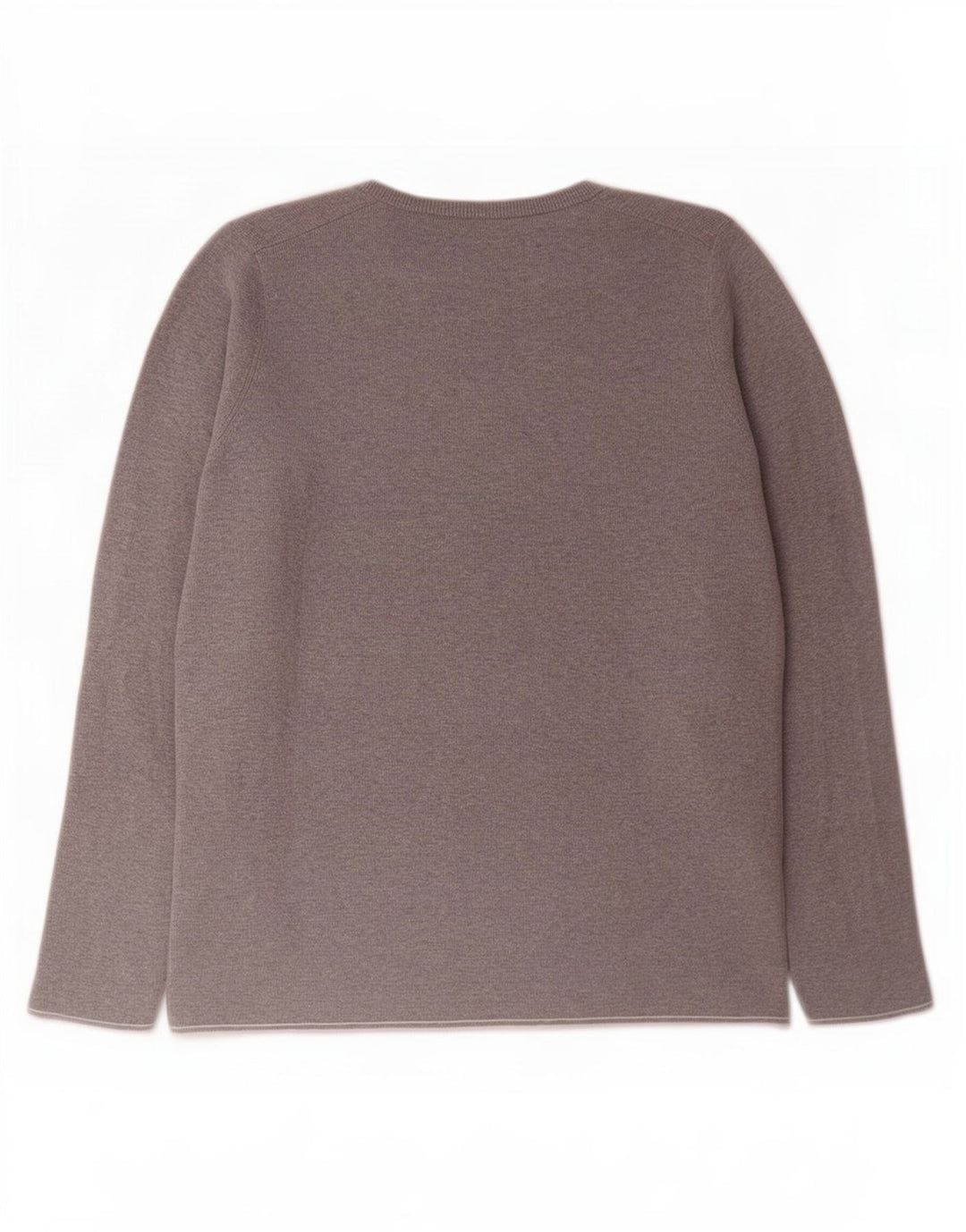 Massimo Dutti Ανδρικό πουλόβερ με λαιμόκοψη μεσαίου γκρι βαμβακερό