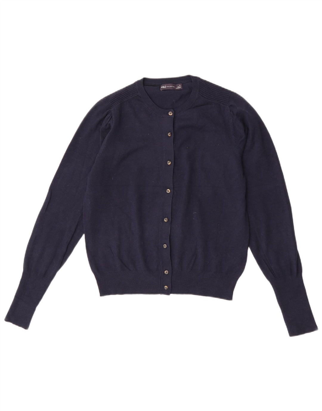 Marks & Spencer Γυναικεία ζακέτα πουλόβερ UK 12 Medium Navy Blue Viscose