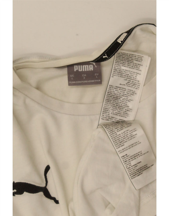 Ανδρικό T-Shirt Puma Top μεγάλο λευκό βαμβακερό
