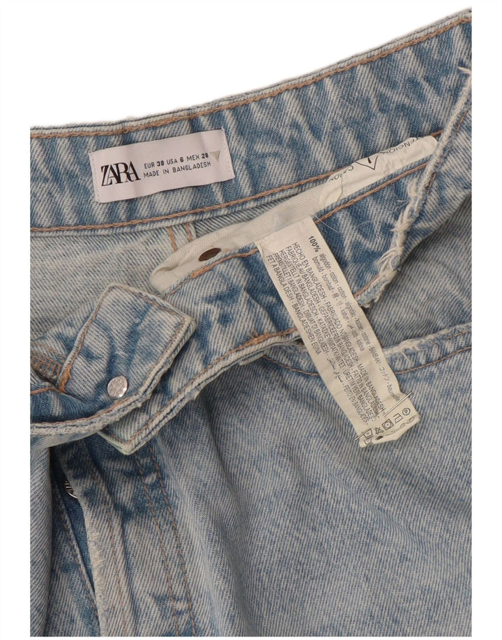 ZARA Γυναικείο Cropped Jeans EU 38 Small W28 L25 Blue Cotton