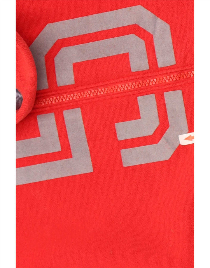 Ανδρικό πουλόβερ Nike με φερμουάρ με κουκούλα, μεσαίο κόκκινο, βαμβακερό