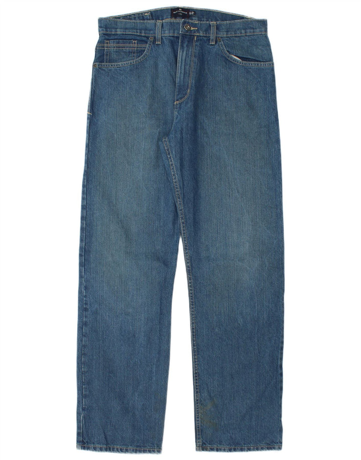 Ανδρικό τζιν Marks & Spencer Blue Harbor Straight W32 L31 Blue Cotton