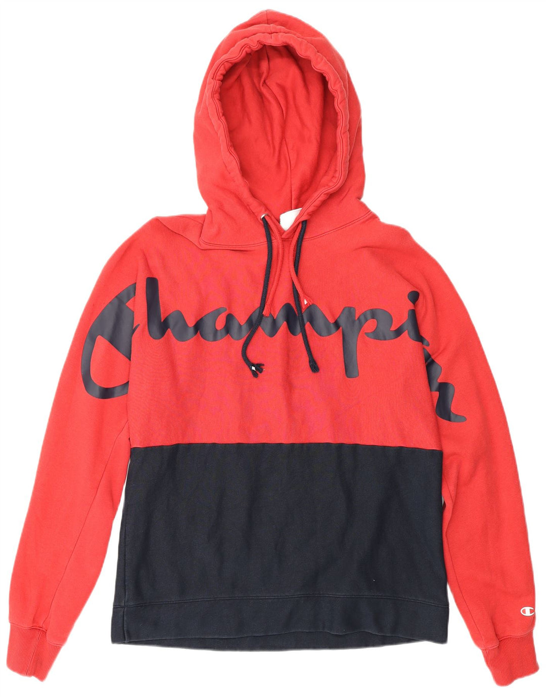 CHAMPION Γυναικεία γραφικά κουκούλα UK 16 Large Red Colourblock