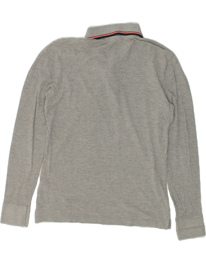 DIADORA Mens Long Sleeve Polo Shirt Medium Grey Cotton Vintage Diadora and Second-Hand Diadora from Messina Hembry 