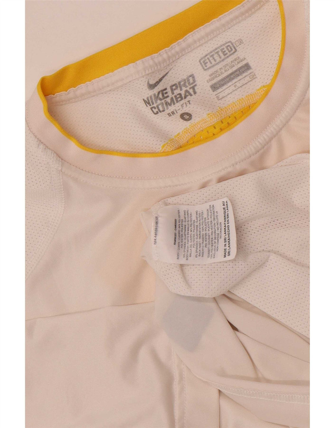 Ανδρικό T-shirt Nike Dri Fit T-shirt Small White Colorblock Πολυεστέρας