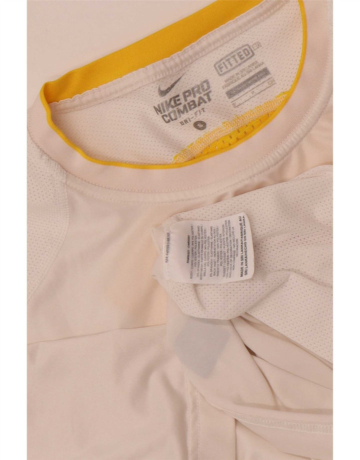 Ανδρικό T-shirt Nike Dri Fit T-shirt Small White Colorblock Πολυεστέρας