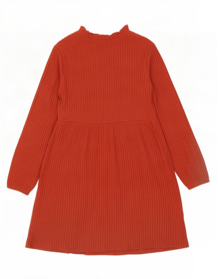 Zara Γυναικείο Jumper Φόρεμα UK 12 Medium Red