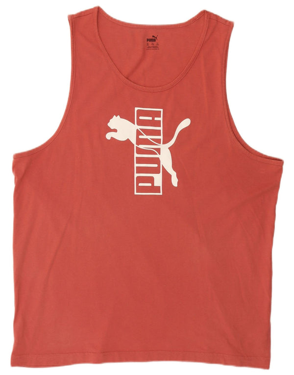 Ανδρικό γραφικό γιλέκο Puma 2XL ροζ βαμβακερό