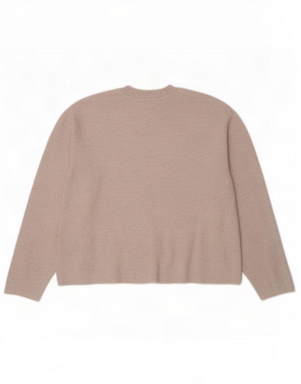 Zara Womens Blouse Top UK 14 Medium Beige Polyester
