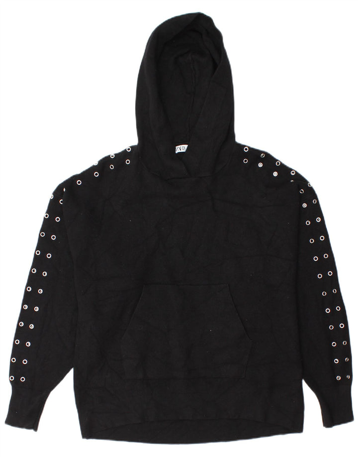 Zara Γυναικείο πουλόβερ UK 10 Small Black Viscose