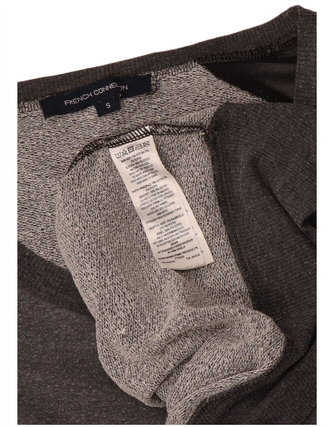 Γυναικεία μπλούζα γαλλικής σύνδεσης 3/4 με μανίκια Jumper UK 10 Small Grey