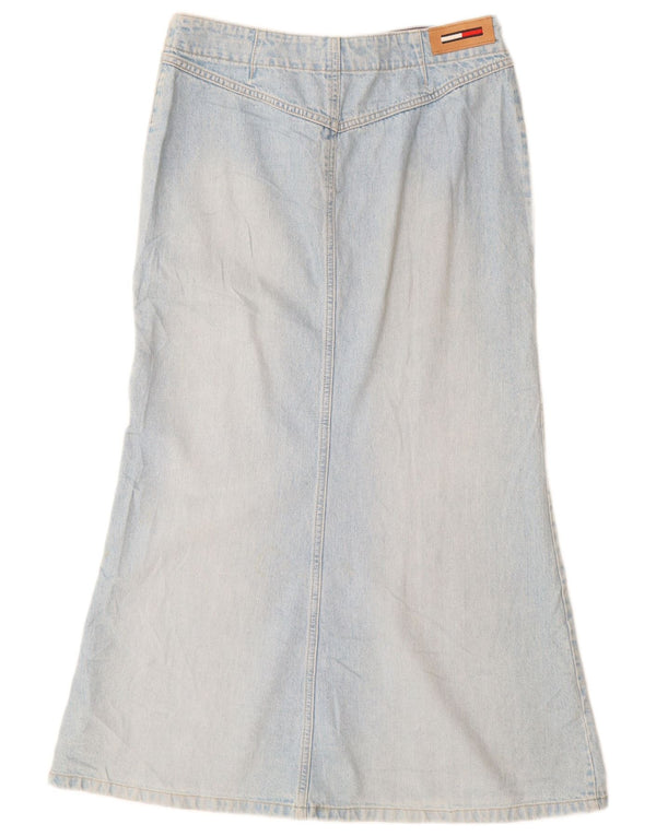 TOMMY HILFIGER Womens High Waist Denim Skirt US 10 Large W30 Blue Cotton