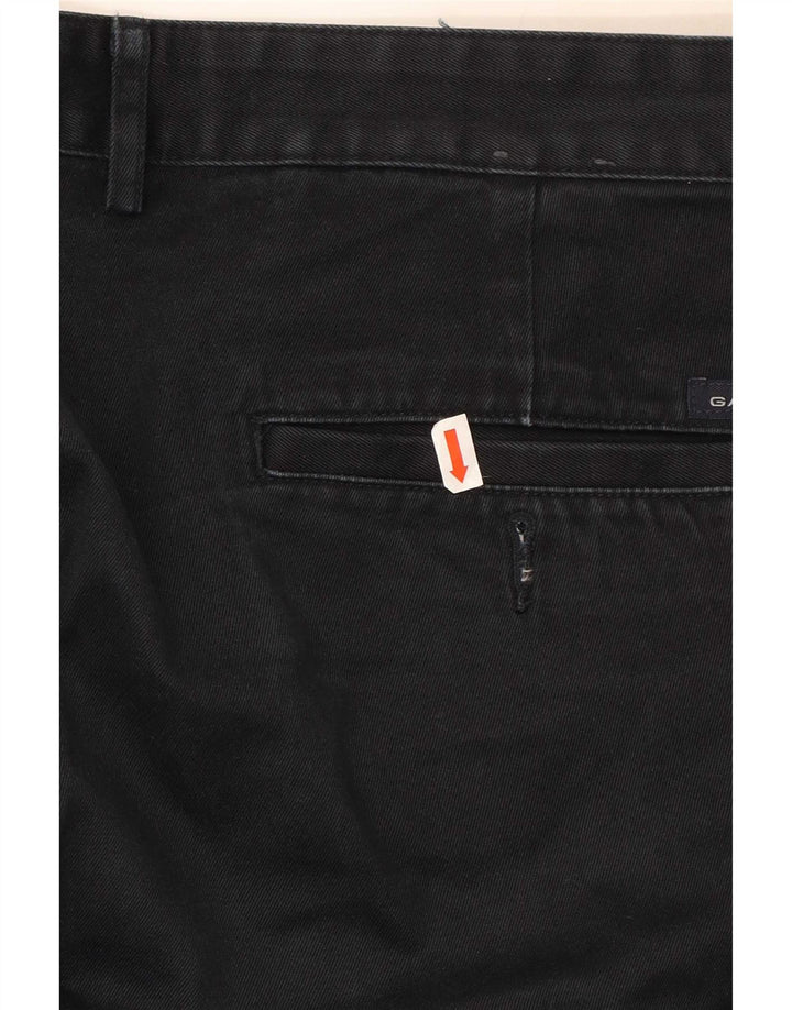 Ανδρικό ίσιο παντελόνι Chino Gant W44 L32 Μαύρο