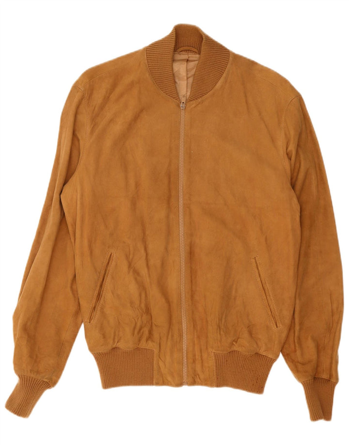 Arpel Ανδρικό Suede Bomber Jacket IT 52 XL Καφέ Δερμάτινο