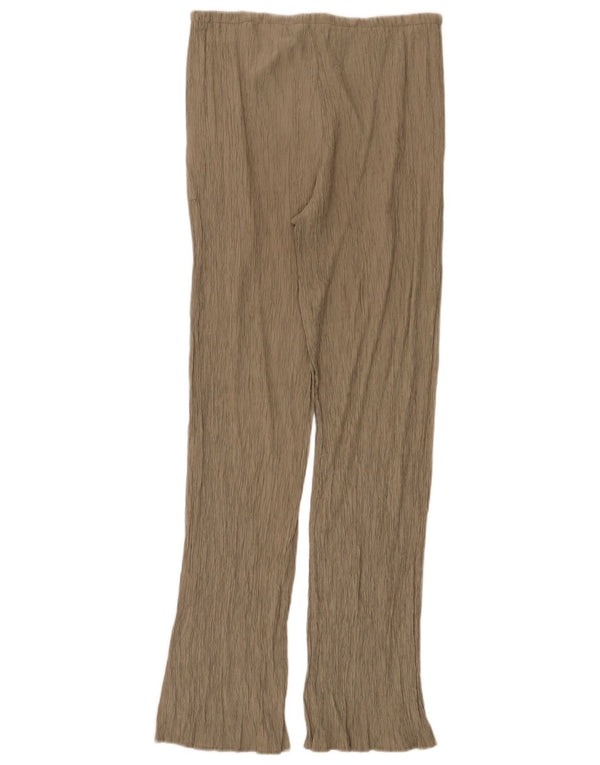 Zara Γυναικείο Flare Casual Παντελόνι Medium W28 L32 Beige Viscose