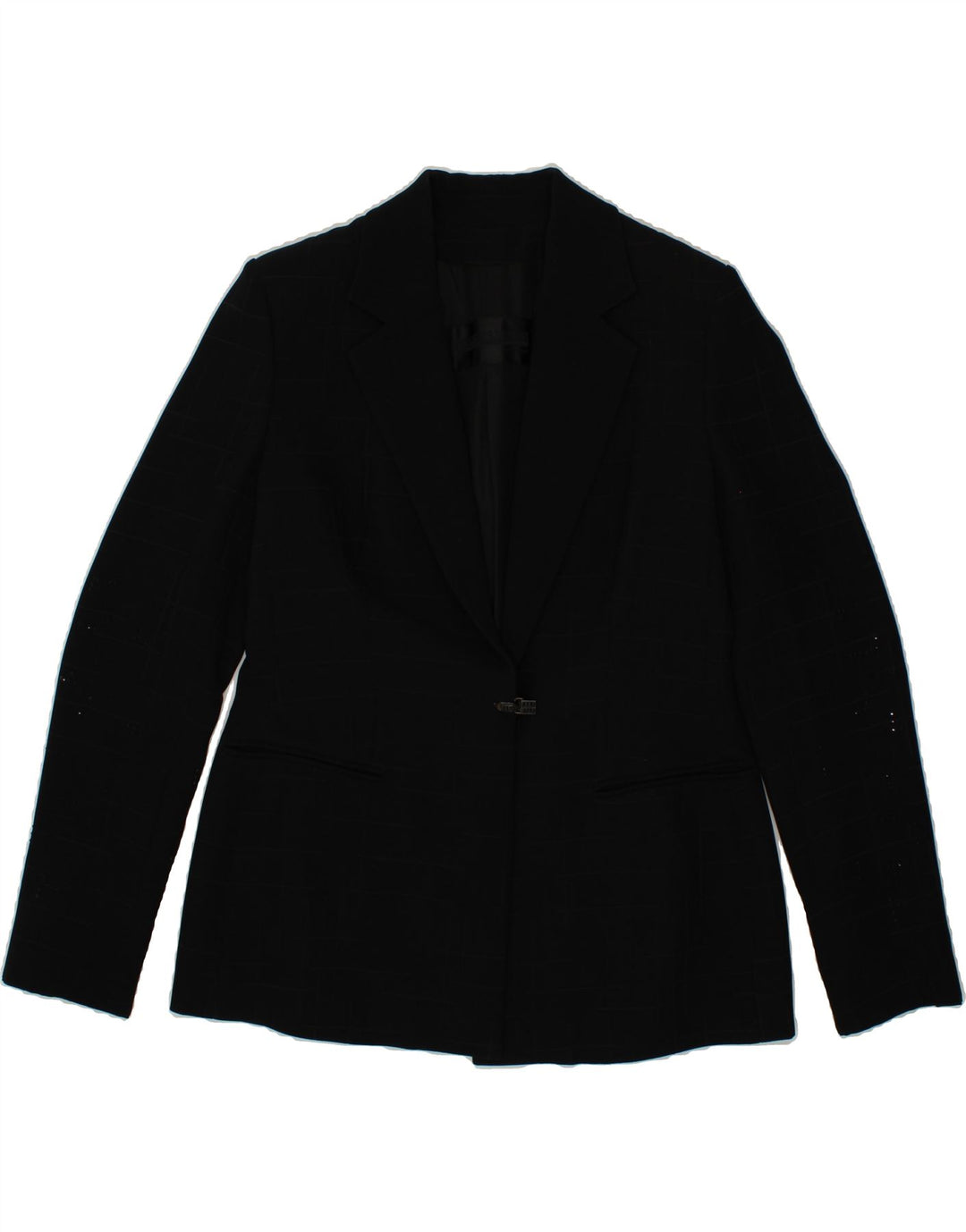 PANCALDI & B Womens Blazer Jacket IT 48 XL Black Check Acetate Vintage Pancaldi & B and Second-Hand Pancaldi & B from Messina Hembry 