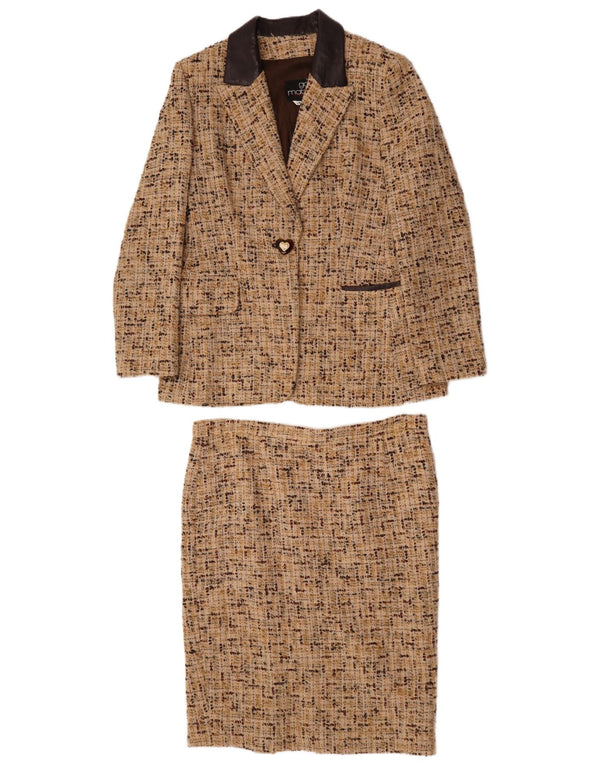 Gai Mattiolo Γυναικεία Φούστα 2 τεμαχίων IT 46 Large W34 Beige Flecked