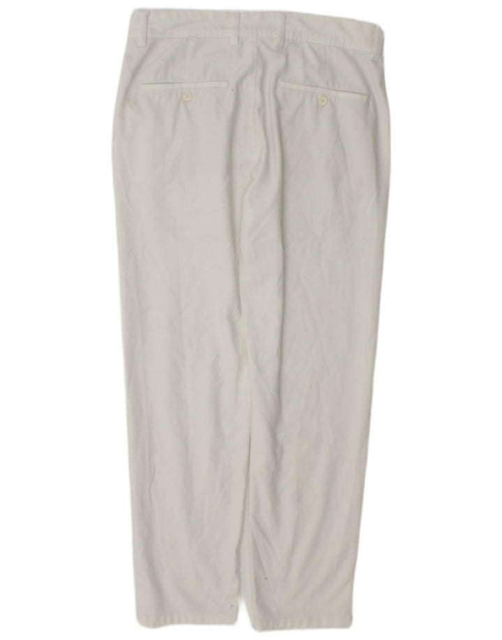Zara Ανδρικό παντελόνι Chino Slim EU 38 Small W30 L28 Λευκό Πολυεστέρας