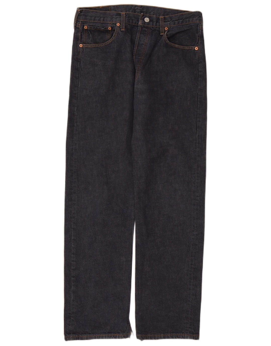 Levi's Mens 501 Straight Jeans W34 L32 Navy Blue Cotton