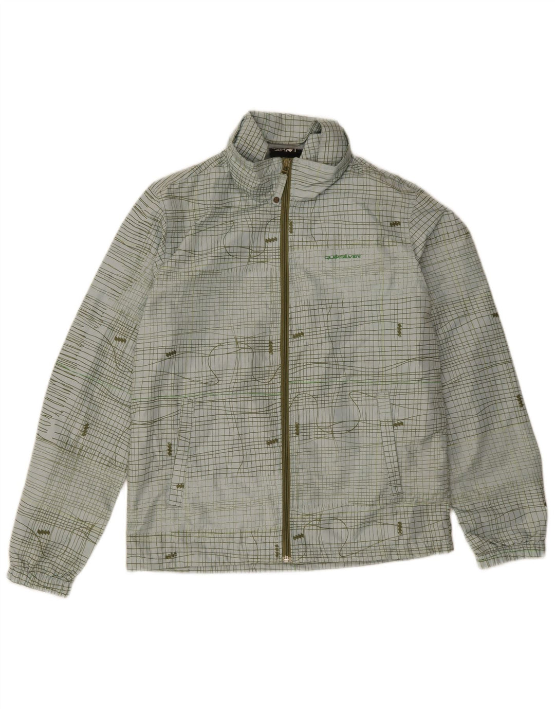 Quiksilver Γυναικείο μπουφάν βροχής UK 16 Large Blue Check Polyester