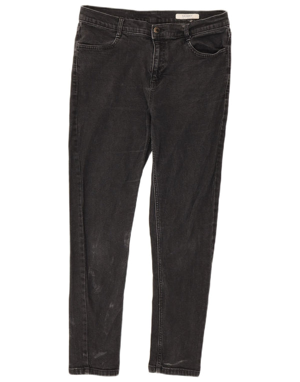 Marks & Spencer Γυναικεία Skinny Jeans UK 12 Medium W30 L26 Black Cotton