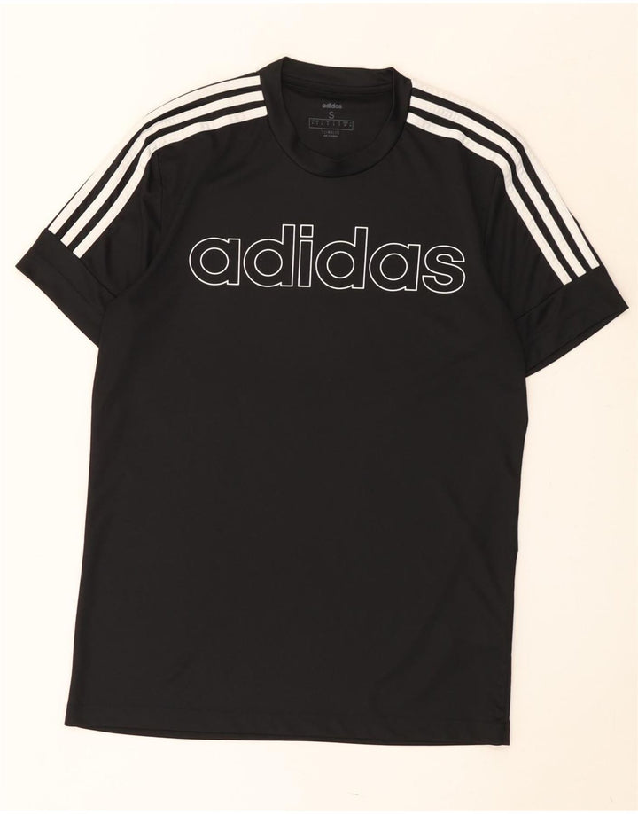 Ανδρικό γραφικό T-Shirt Adidas Climalite Top Small Black Polyester