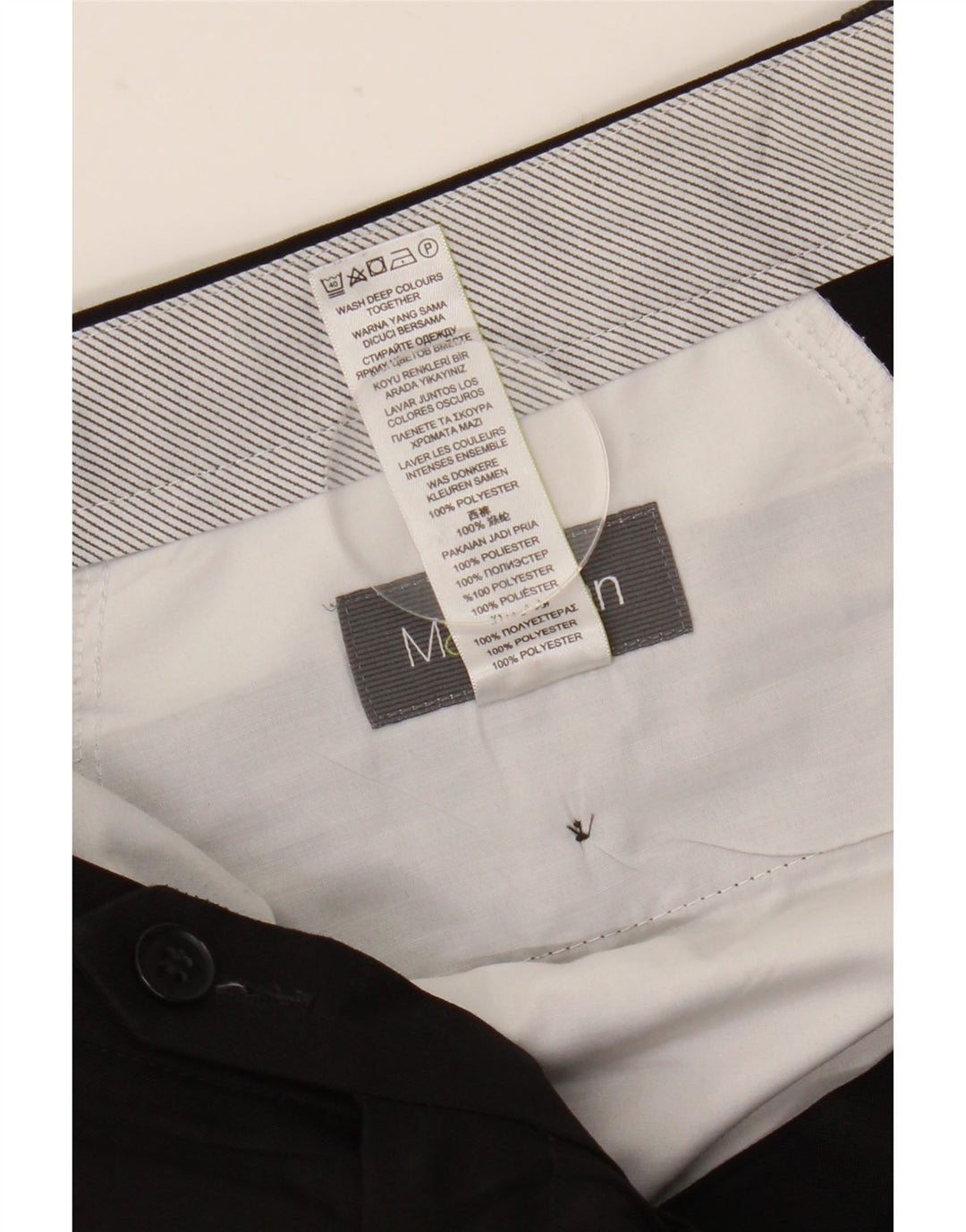Marks & Spencer Ανδρικό ίσιο παντελόνι Chino W36 L31 Μαύρο Πολυεστέρας
