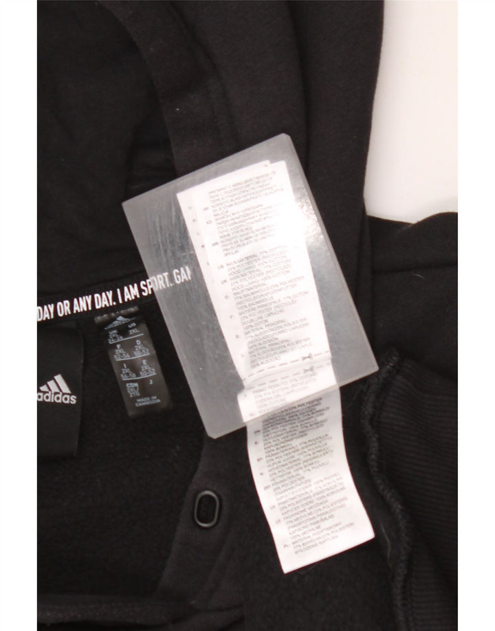 Γυναικείο γυναικείο κουκούλα με κουκούλα ADIDAS 24/26 24/26 2XL μαύρο βαμβακερό