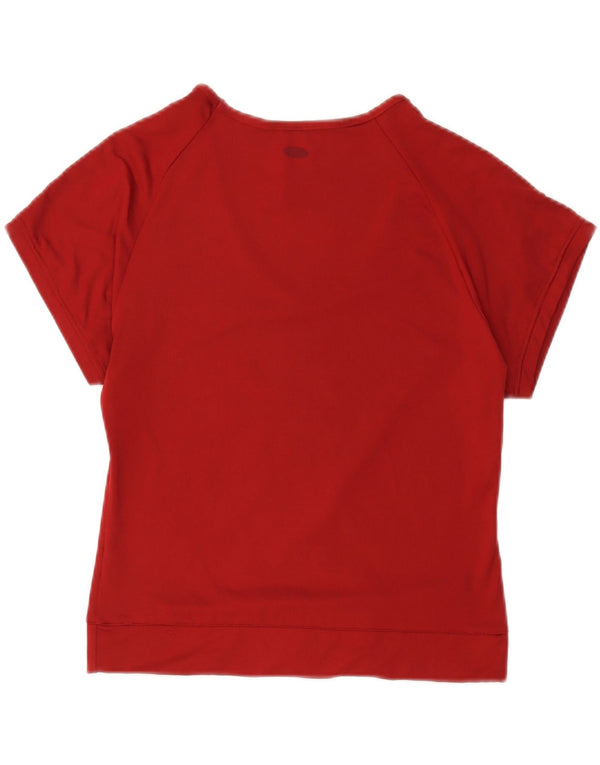 Adidas Γυναικείο T-Shirt Top UK 16 Large Red Polyamide