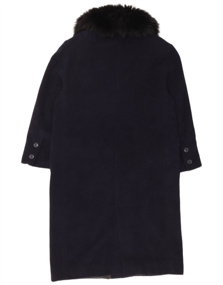 Vintage Γυναικείο Παλτό με διπλό στήθος IT 48 XL Navy Blue Wool